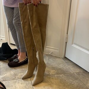 Kendall + Kyle Tan Over-the-Knee Boots